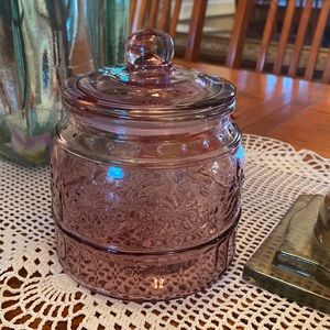 The Pioneer Woman Cassie Rose Small Canister 5” wide x 5.75” tall